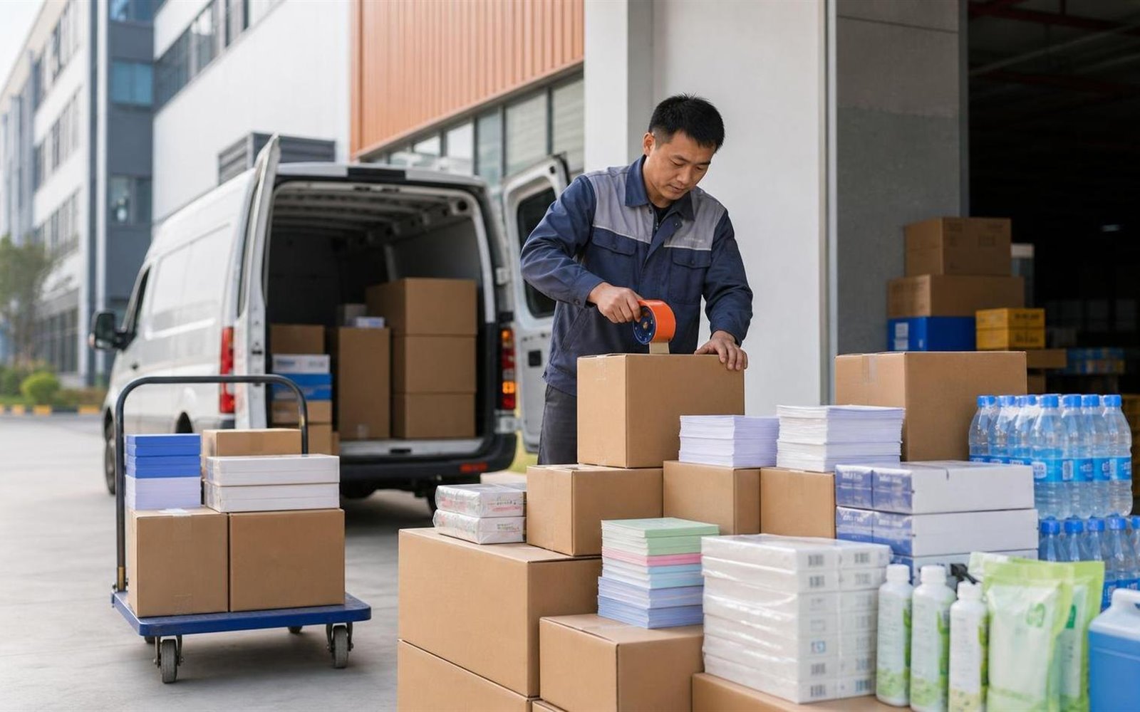 东莞办公用品配送示意图